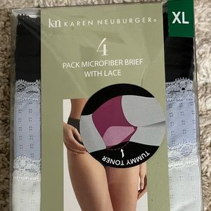 Karen Nueburger 4 pack tummy control hi-cut underwear size XL